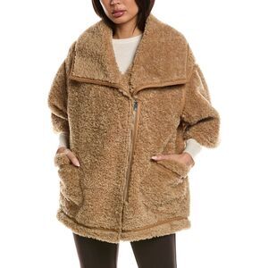 Lamarque Womens Faux Sherpa Coat, Brown